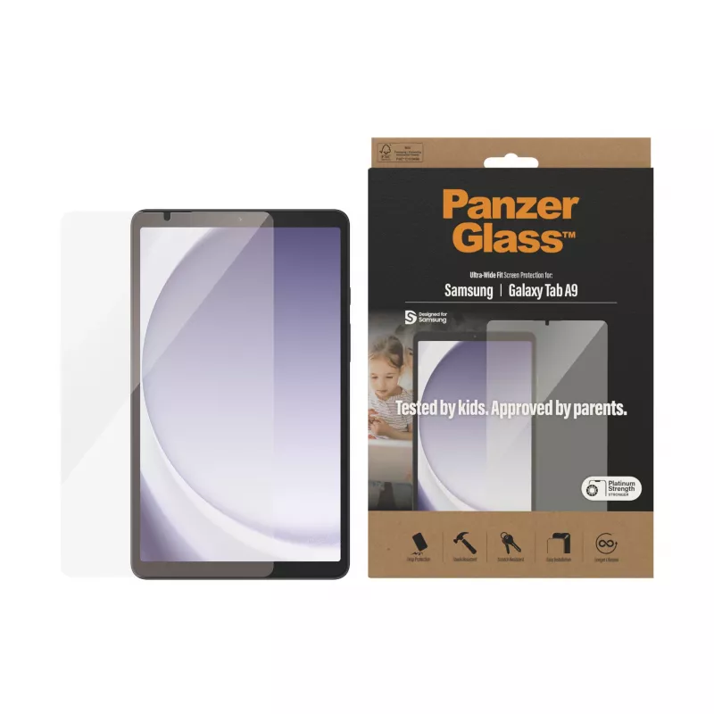 PanzerGlass ®️ protezione display Samsung Galaxy Tab A9 | Ultra-Wide Fit