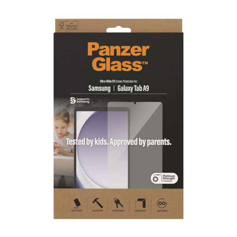 PanzerGlass ®️ protezione display Samsung Galaxy Tab A9 | Ultra-Wide Fit