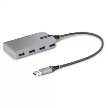 StarTech.com hub USB 4 porte – USB 3.0 5 Gbit/s, bus-powered, hub da USB-A a 4x USB-A con ingresso di alimentazione ausiliaria opzionale – hub USB portatile per desktop/laptop, cavo da 30 cm, hub di espansione USB