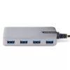 StarTech.com hub USB 4 porte – USB 3.0 5 Gbit/s, bus-powered, hub da USB-A a 4x USB-A con ingresso di alimentazione ausiliaria opzionale – hub USB portatile per desktop/laptop, cavo da 30 cm, hub di espansione USB