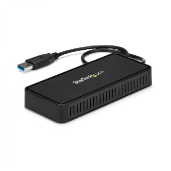 StarTech.com mini dock USB 3.0 – docking station USB-A dual monitor con video DisplayPort 4K 60Hz e Gigabit Ethernet – cavo da 30 cm – adattatore portatile per laptop USB 3.1 Gen 1 Type-A