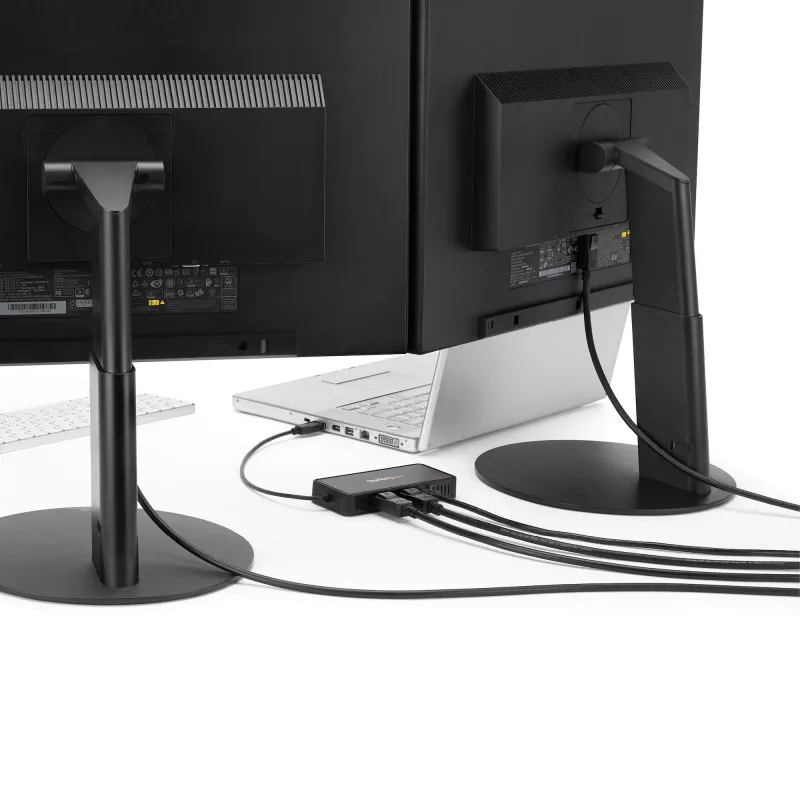 StarTech.com mini dock USB 3.0 – docking station USB-A dual monitor con video DisplayPort 4K 60Hz e Gigabit Ethernet – cavo da 30 cm – adattatore portatile per laptop USB 3.1 Gen 1 Type-A