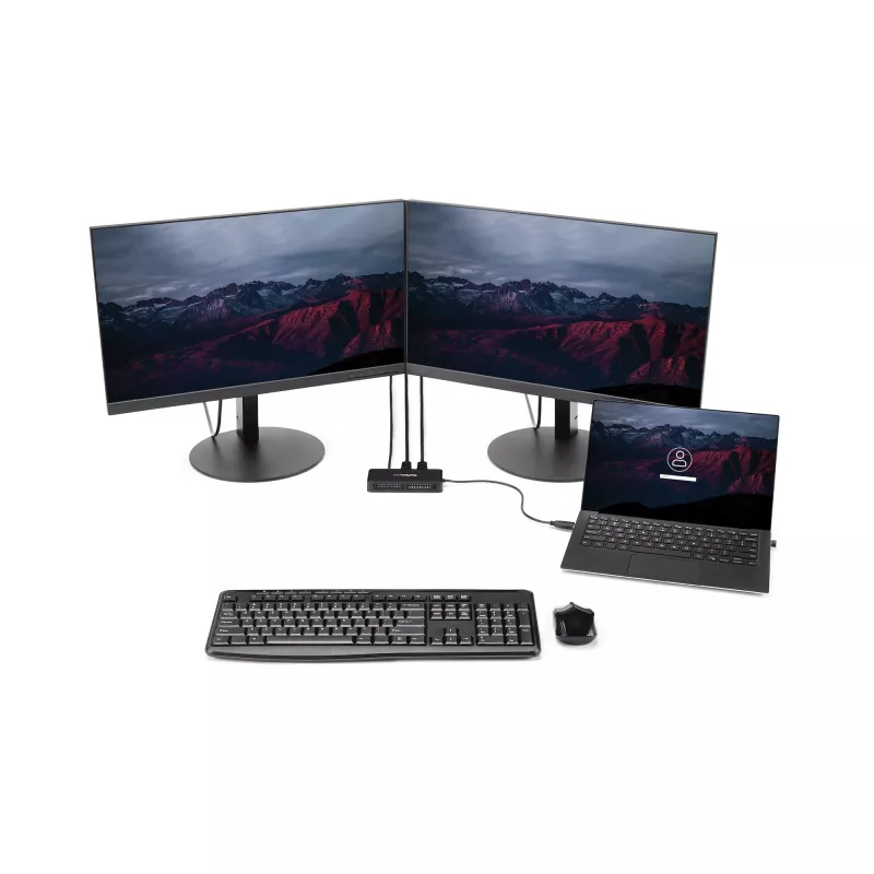 StarTech.com mini dock USB 3.0 – docking station USB-A dual monitor con video DisplayPort 4K 60Hz e Gigabit Ethernet – cavo da 30 cm – adattatore portatile per laptop USB 3.1 Gen 1 Type-A