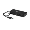 StarTech.com mini dock USB 3.0 – docking station USB-A dual monitor con video DisplayPort 4K 60Hz e Gigabit Ethernet – cavo da 30 cm – adattatore portatile per laptop USB 3.1 Gen 1 Type-A