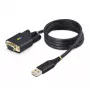 StarTech.com cavo adattatore seriale da USB a null modem 1 m, viti/dadi DB9 sostituibili, COM Retention, da USB-A a RS232, FTDI, protezione ESD livello 4, Windows/macOS/ChromeOS/Linux – costruzione robusta in TPE