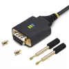 StarTech.com cavo adattatore seriale da USB a null modem 1 m, viti/dadi DB9 sostituibili, COM Retention, da USB-A a RS232, FTDI, protezione ESD livello 4, Windows/macOS/ChromeOS/Linux – costruzione robusta in TPE