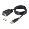 StarTech.com cavo adattatore seriale da USB a null modem 1 m, viti/dadi DB9 sostituibili, COM Retention, da USB-A a RS232, FTDI, protezione ESD livello 4, Windows/macOS/ChromeOS/Linux – costruzione robusta in TPE