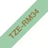Brother TZE-RM34 nastro per etichettatura oro su verde menta