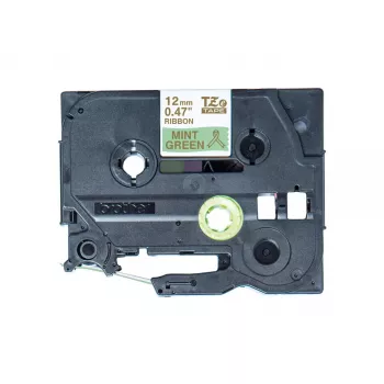Brother TZE-RM34 nastro per etichettatura oro su verde menta