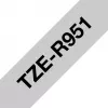 Brother TZE-R951 nastro per etichettatura nero su argento