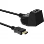 InLine Stazione HDMI, cavo HS-HDMI con Ethernet, connettore maschio/femmina, nero, contatti dorati, 3 m