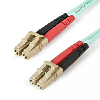 StarTech.com Cavo in fibra ottica multimodale LC/UPC-LC/UPC OM4 1m, fibra zipcord 50/125µm LOMMF/VCSEL, 100G, bassa attenuazione di inserzione - Cavo patch in fibra ottica LSZH