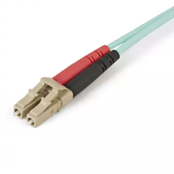 StarTech.com Cavo in fibra ottica multimodale LC/UPC-LC/UPC OM4 1m, fibra zipcord 50/125µm LOMMF/VCSEL, 100G, bassa attenuazione di inserzione - Cavo patch in fibra ottica LSZH
