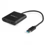 StarTech.com Adattatore USB 3.0 a doppio HDMI, convertitore USB a 2x monitor HDMI per Windows (nessun supporto per macOS/ChromeOS/Linux) - TAA