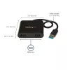 StarTech.com Adattatore USB 3.0 a doppio HDMI, convertitore USB a 2x monitor HDMI per Windows (nessun supporto per macOS/ChromeOS/Linux) - TAA
