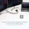 StarTech.com Adattatore USB 3.0 a doppio HDMI, convertitore USB a 2x monitor HDMI per Windows (nessun supporto per macOS/ChromeOS/Linux) - TAA