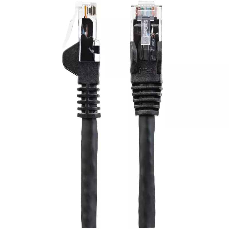 StarTech.com Cavo Ethernet CAT6 10m - LSZH (Low Smoke Zero Halogen) - 10 Gigabit 250Mhz 100W PoE RJ45 10GbE UTP cavo patch di rete, protezione linguetta con scarico di trazione - Nero, CAT 6, verificato ETL, 24AWG