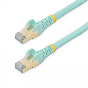 StarTech.com Cavo Ethernet CAT6a 0,50m – 10 Gigabit schermato senza linguetta RJ45 100W PoE cavo patch – Cavo di rete 10GbE STP con scarico di trazione – Acqua testato singolarmente/cablaggio certificato UL/TIA