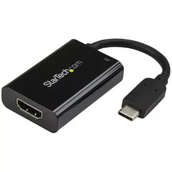 StarTech.com adattatore USB C a HDMI 2.0 con Power Delivery - convertitore video USB Type-C a HDMI 4K 60Hz - porta di ricarica passante PD 60W - compatibile Thunderbolt 3 - nero