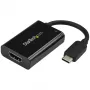 StarTech.com adattatore USB C a HDMI 2.0 con Power Delivery - convertitore video USB Type-C a HDMI 4K 60Hz - porta di ricarica passante PD 60W - compatibile Thunderbolt 3 - nero