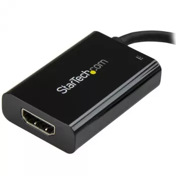 StarTech.com adattatore USB C a HDMI 2.0 con Power Delivery - convertitore video USB Type-C a HDMI 4K 60Hz - porta di ricarica passante PD 60W - compatibile Thunderbolt 3 - nero
