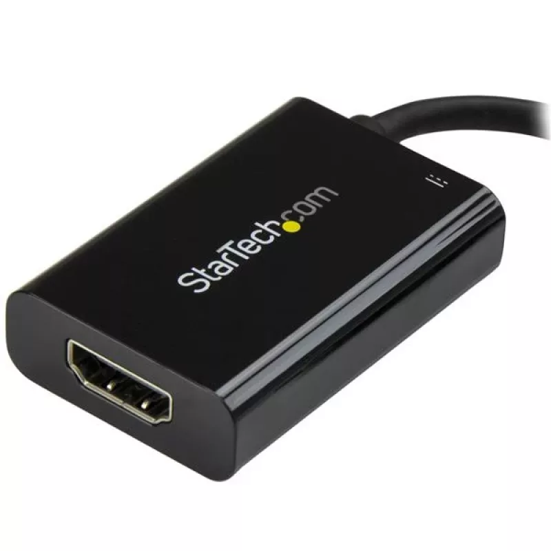 StarTech.com adattatore USB C a HDMI 2.0 con Power Delivery - convertitore video USB Type-C a HDMI 4K 60Hz - porta di ricarica passante PD 60W - compatibile Thunderbolt 3 - nero