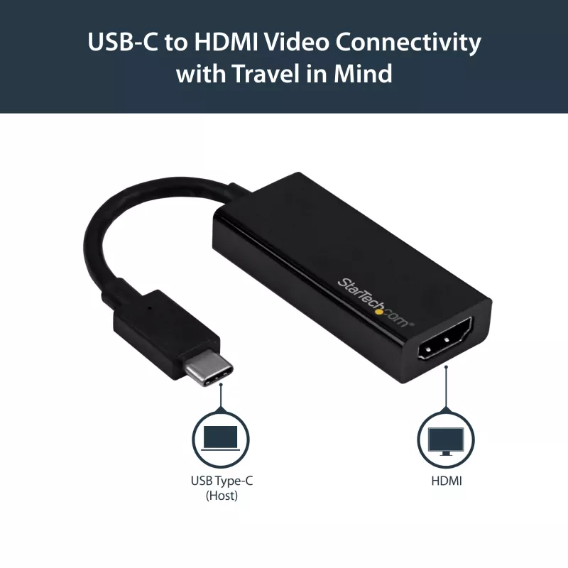StarTech.com adattatore USB-C a HDMI – 4K 60 Hz, USB Type-C, uscita HDMI, 3840 x 2160 pixel