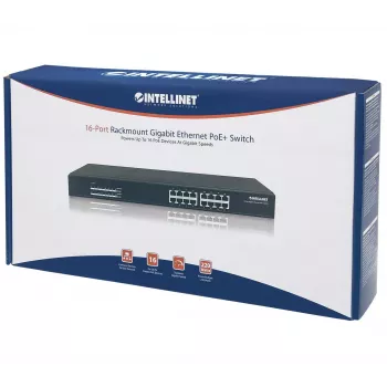 Switch unmanaged Intellinet 16 porte Gigabit Ethernet PoE+