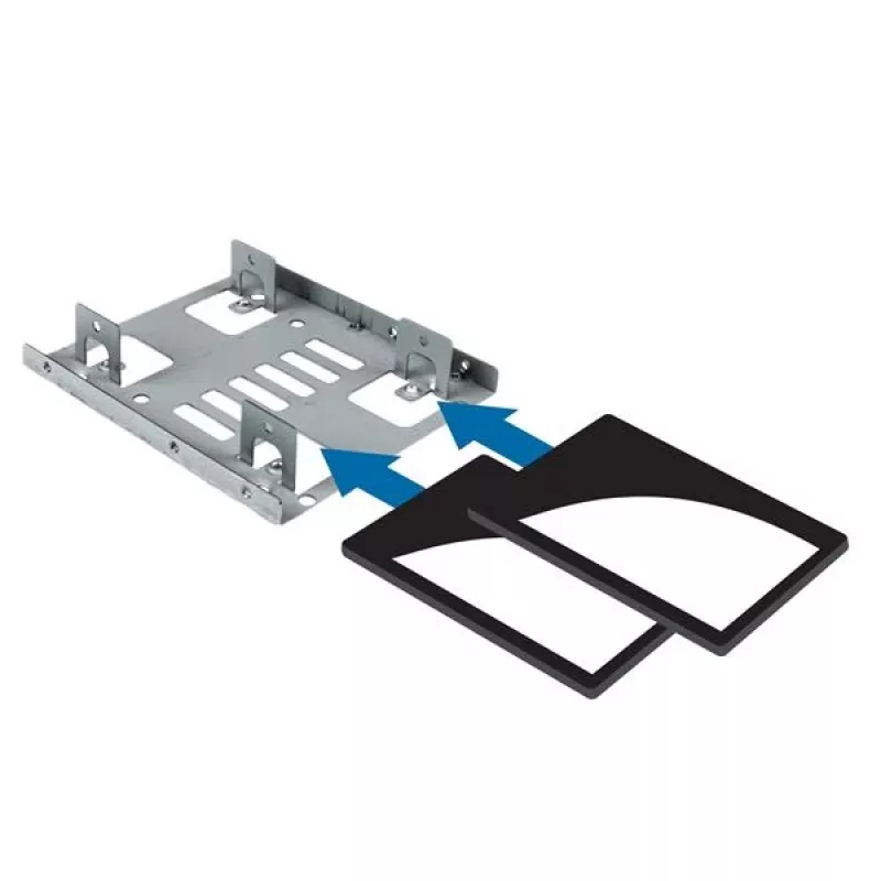 StarTech.com supporto HDD doppio da 2,5 pollici a 3,5 pollici per dischi SATA – supporto per 2 unità da 2,5 pollici a 3,5 pollici per vano interno