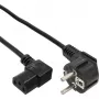 InLine cavo di alimentazione, CEE 7/7 angolato / connettore maschio IEC C13 3 poli angolato, 3 m