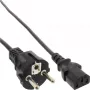 Cavo di alimentazione InLine, CEE 7/7 dritto / spina IEC C13 a 3 poli, nero, 1,5 m