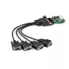StarTech.com scheda adattatore seriale RS232 PCI Express a 4 porte – scheda host seriale PCIe RS232 – PCIe a seriale DB9 – UART 16950 – scheda di espansione low-profile – Windows/Linux – TAA