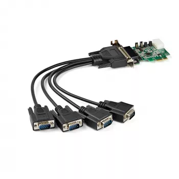 StarTech.com scheda adattatore seriale RS232 PCI Express a 4 porte – scheda host seriale PCIe RS232 – PCIe a seriale DB9 – UART 16950 – scheda di espansione low-profile – Windows/Linux – TAA