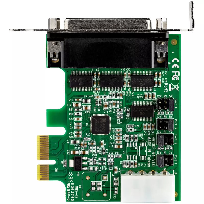 StarTech.com scheda adattatore seriale RS232 PCI Express a 4 porte – scheda host seriale PCIe RS232 – PCIe a seriale DB9 – UART 16950 – scheda di espansione low-profile – Windows/Linux – TAA