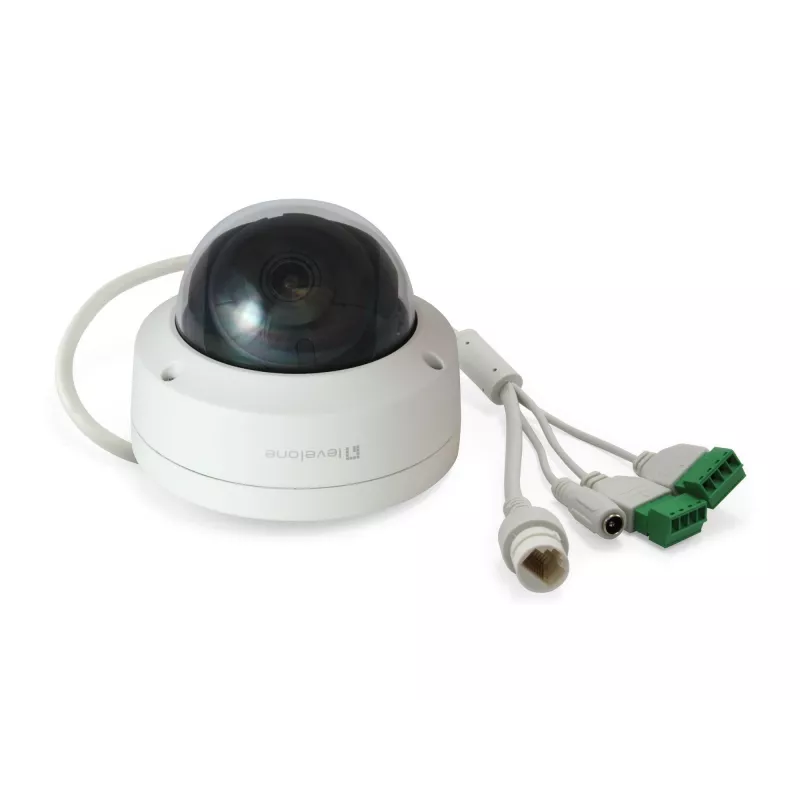 LevelOne GEMINI telecamera IP fixed dome, 4 megapixel, H.265, 802.3af PoE, LED IR, interni/esterni