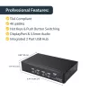 StarTech.com switch KVM DisplayPort a 4 porte – 4K 60 Hz – schermo singolo – switch KVM DP 1.2 UHD dual-port USB con hub USB 2.0 integrato e audio – Dell, HP, Apple, Lenovo – conforme TAA