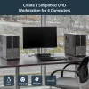 StarTech.com switch KVM DisplayPort a 4 porte – 4K 60 Hz – schermo singolo – switch KVM DP 1.2 UHD dual-port USB con hub USB 2.0 integrato e audio – Dell, HP, Apple, Lenovo – conforme TAA