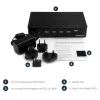 StarTech.com switch KVM DisplayPort a 4 porte – 4K 60 Hz – schermo singolo – switch KVM DP 1.2 UHD dual-port USB con hub USB 2.0 integrato e audio – Dell, HP, Apple, Lenovo – conforme TAA