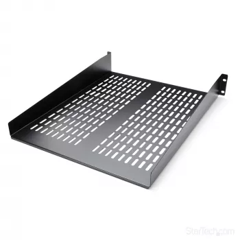 StarTech.com ripiano per rack server 2U – mensola ventilata universale per rack e armadi di rete 19