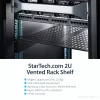 StarTech.com CABSHELF22V ripiano fisso ventilato 2U per rack server, 19″, profondità 22″ (55,9 cm), fino a 22 kg, acciaio, nero