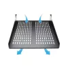 StarTech.com CABSHELF22V ripiano fisso ventilato 2U per rack server, 19″, profondità 22″ (55,9 cm), fino a 22 kg, acciaio, nero