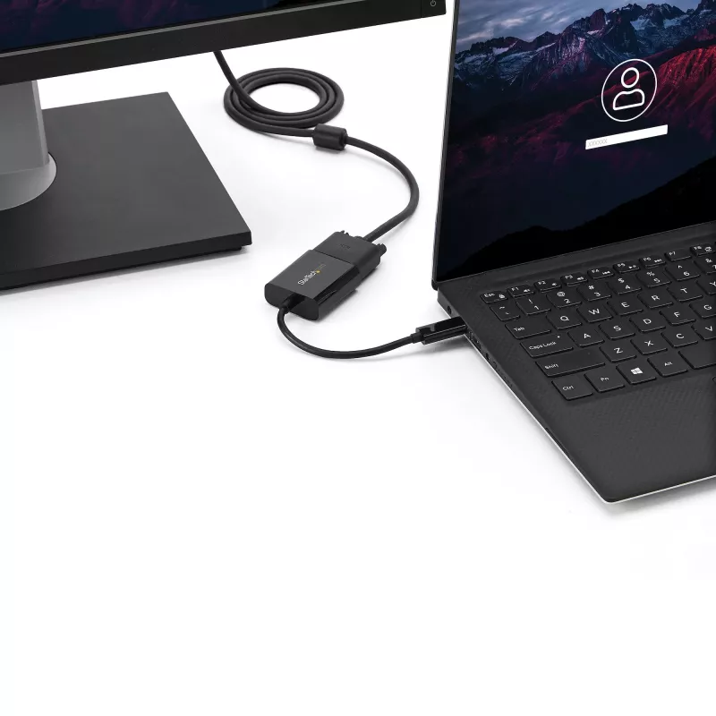 StarTech.com adattatore USB-C a VGA - nero - 1080p - convertitore video per il tuo MacBook Pro - dongle USB C a VGA - versione aggiornata CDP2VGAEC