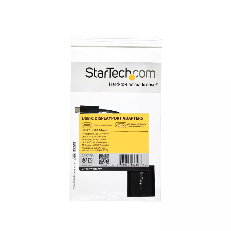 StarTech.com adattatore USB-C a VGA - nero - 1080p - convertitore video per il tuo MacBook Pro - dongle USB C a VGA - versione aggiornata CDP2VGAEC