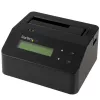 StarTech.com cancellatore di dischi a singolo vano, sanificatore HDD/SSD standalone, USB 3.0 a SATA II (3 Gbit/s), 9 modalità di cancellazione, display LCD, dock sanificatore per cancellazione sicura dei dischi, porta stampante DB-9, conforme TAA