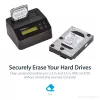 StarTech.com cancellatore di dischi a singolo vano, sanificatore HDD/SSD standalone, USB 3.0 a SATA II (3 Gbit/s), 9 modalità di cancellazione, display LCD, dock sanificatore per cancellazione sicura dei dischi, porta stampante DB-9, conforme TAA