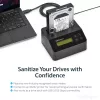 StarTech.com cancellatore di dischi a singolo vano, sanificatore HDD/SSD standalone, USB 3.0 a SATA II (3 Gbit/s), 9 modalità di cancellazione, display LCD, dock sanificatore per cancellazione sicura dei dischi, porta stampante DB-9, conforme TAA