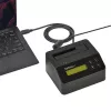 StarTech.com cancellatore di dischi a singolo vano, sanificatore HDD/SSD standalone, USB 3.0 a SATA II (3 Gbit/s), 9 modalità di cancellazione, display LCD, dock sanificatore per cancellazione sicura dei dischi, porta stampante DB-9, conforme TAA