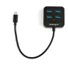 StarTech.com hub USB C a 4 porte – USB-C a 4 porte USB-A – hub SuperSpeed 10 Gbit/s USB 3.2 Gen 2 Type-C – alimentato via USB – hub adattatore USB-C a USB portatile/compatto per laptop – alluminio