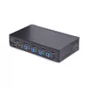 StarTech.com switch KVM DisplayPort a 4 porte, 8K 60Hz / 4K 144Hz, singolo display, DP 1.4, 2 porte USB 3.0, 4 porte USB 2.0 HID, commutazione a pulsante e hotkey, conforme TAA - indipendente dal sistema operativo, case in metallo