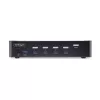 StarTech.com switch KVM DisplayPort a 4 porte, 8K 60Hz / 4K 144Hz, singolo display, DP 1.4, 2 porte USB 3.0, 4 porte USB 2.0 HID, commutazione a pulsante e hotkey, conforme TAA - indipendente dal sistema operativo, case in metallo